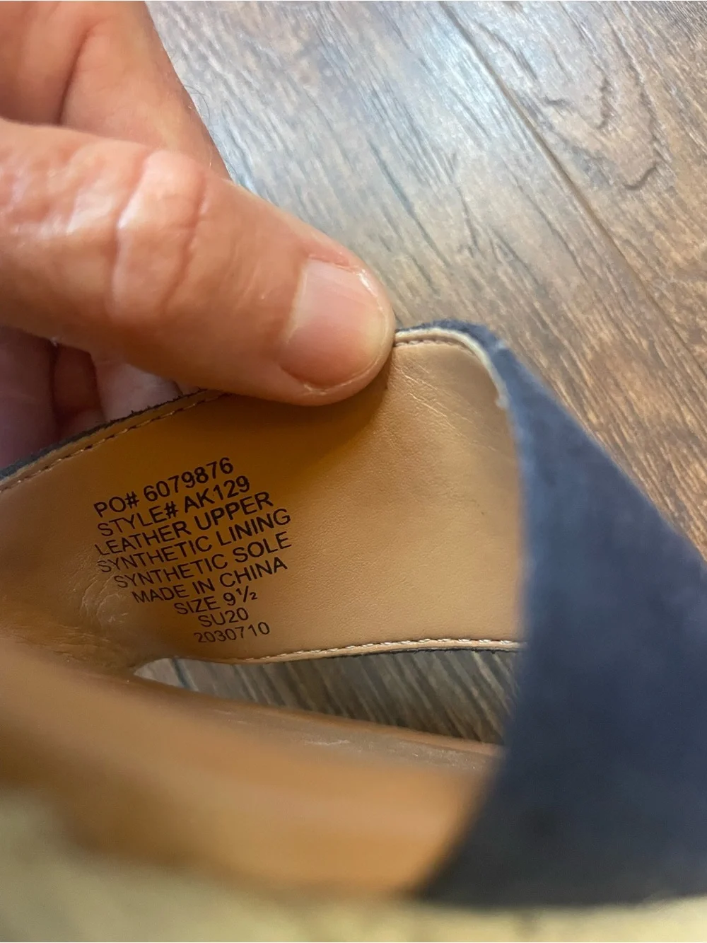 J. Crew Navy Suede Espadrille Wedge Sandals